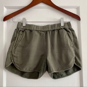 Madewell Pull-On Olive Green Shorts
